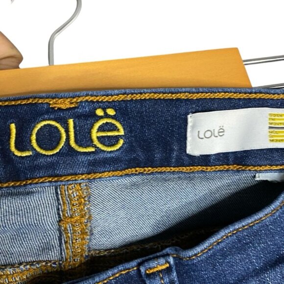 Lole Women's Dark Indigo Mid-Rise Skinny Denim Jeans - Picture 4 of 6